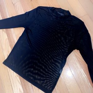 Mesh Mock Neck Top